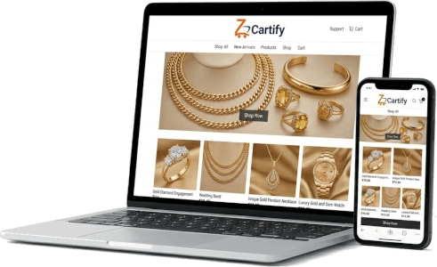zCartify Jewellery Edition Layout Preview